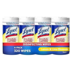 Lysol Disinfecting Wipes (Lemon & Lime Blossom, 4x80ct)